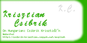 krisztian csibrik business card